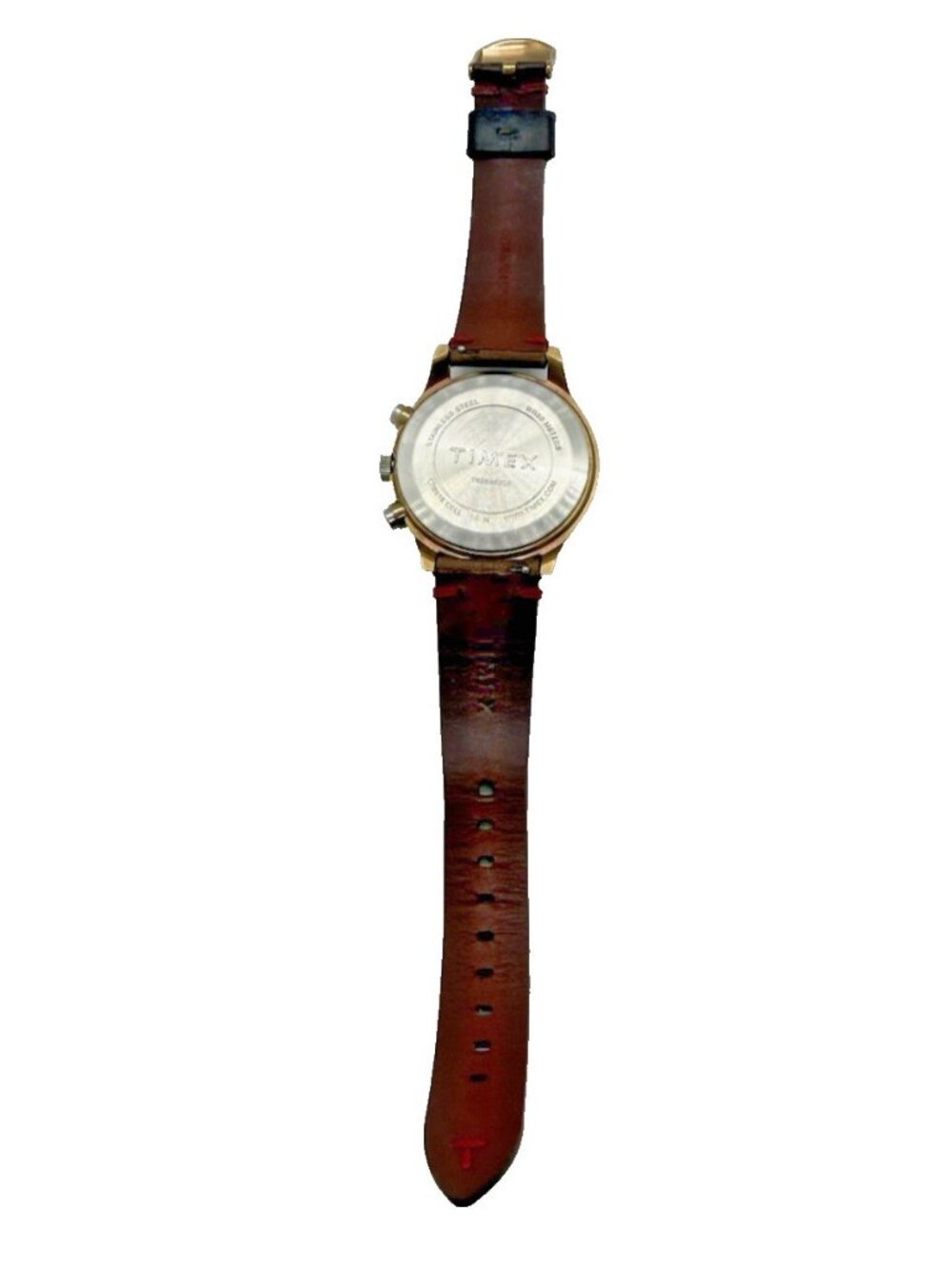 Timex MK1 Stainless Steel Chronograph Leather Strap Men's Watch TW2R96300 WR50M - Picture 4 of 8